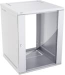 RACK 15HE FLATPAK 600X600 L.GRÅ, GLASDØR